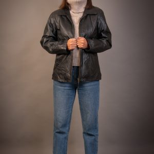 Chaqueta cuero cierre