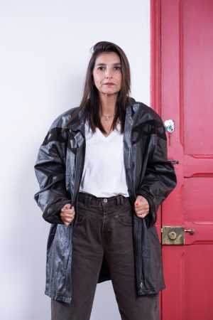 Chaqueta Cuero Negra