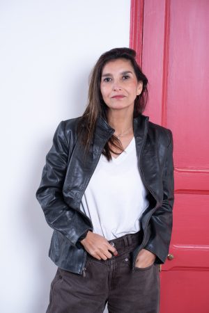 Chaqueta Cuero Negra