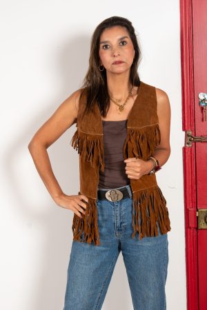 Chaqueta Cuero-Vest Cafe Chocolate