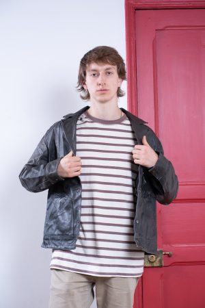 Chaqueta Cuero Negra