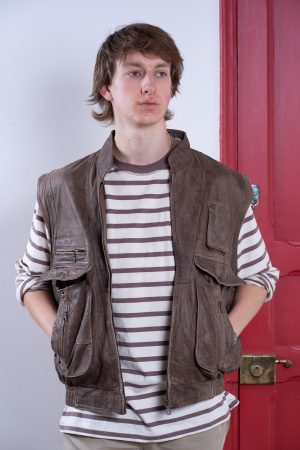 Vest De Cuero Café Pardo
